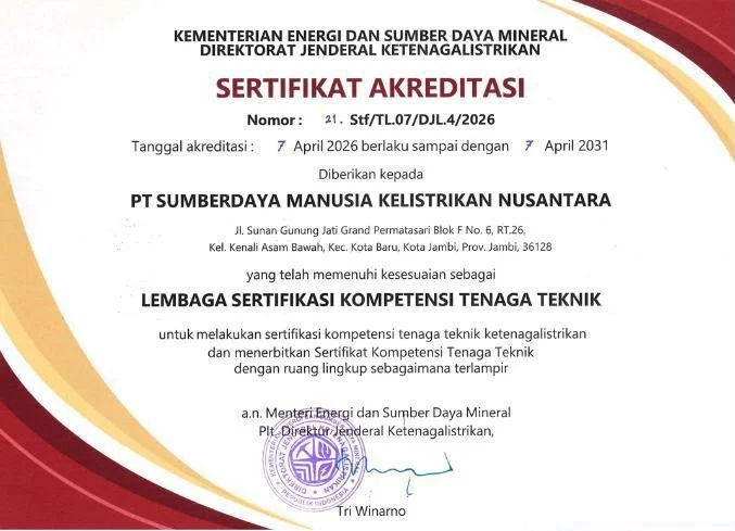 Sertifikat Akreditasi Lembaga Sertifikasi Kompetensi (LSK)